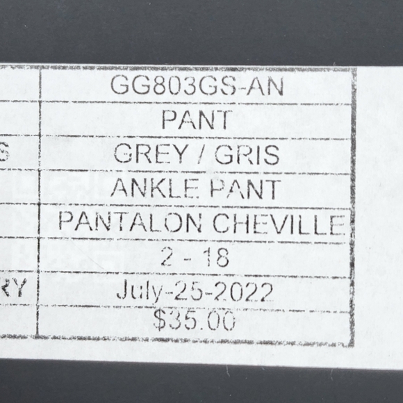 Golden Girls Clothing Women's Grey Embroidered Raw Hem Ankle Jegging Pant -10 - Picture 8 of 8